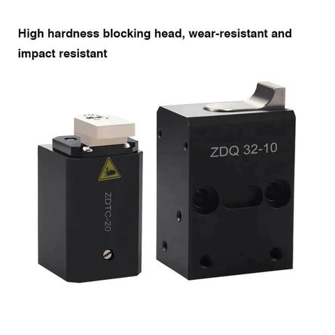 Front view of Pipe Blocking Cylinder ZDQC32-10 and ZDTC-20, featuring wear-resistant, impact-resistant heads for industrial use.