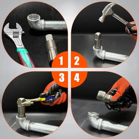 Heavy Duty Pro Grade 9 Piece Pipe Extractor Set For Damaged Pipes From One Eighth Inch To One Inch With Anti Slip Grip and Storage