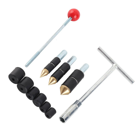 Pipe Water Stopper Tool Kit For Burst Pipes with stainless steel leak repair needle, rubber rings, and ergonomic wrench.