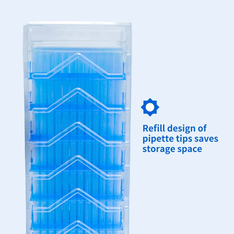 Low Retention Universal Pipette Tips 200 Microliters Refill Pack Without Filters Sterile Autoclavable Case Of 1152 Cleanroom Grade Pro Grade Lab Essentials Biologix Lab in stackable container