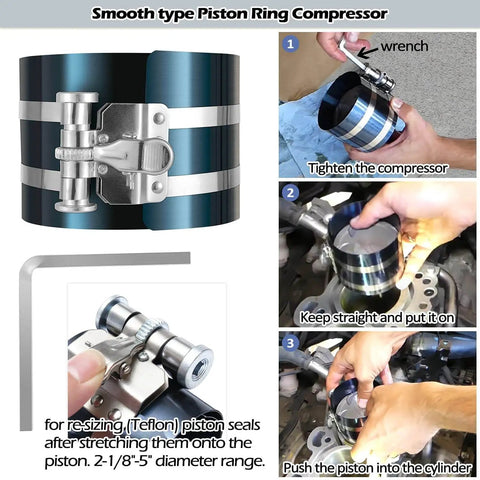 Compressor Galnd Rings Heavy Duty 17 Piece Hydraulic Cylinder Repair Tool Kit...