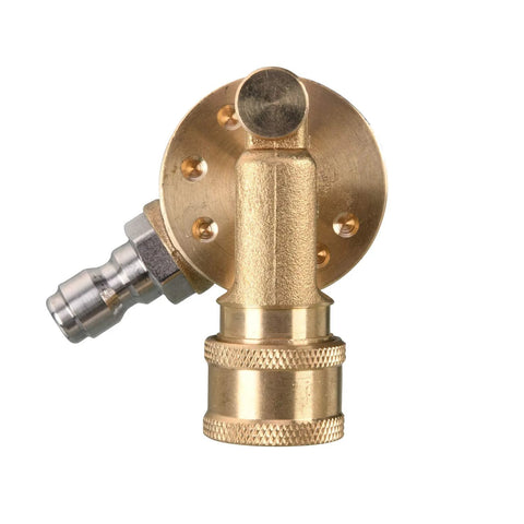 Pivoting brass coupler for pressure washer tips, 1/4 in QD, 240° swivel, 4500 PSI