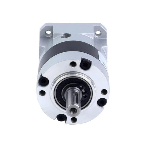 Front view of ✝️ Gearbox 5 mm Shaft Size 66 lb Load Capacity 1-Pack Mgl Series Planetary Gearbox showing shaft and housing.