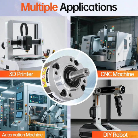 Ratio 10:1 Planetary Gearbox for Nema 17 Stepper Motor in 3D printer, CNC machine, automation machine, DIY robot applications.