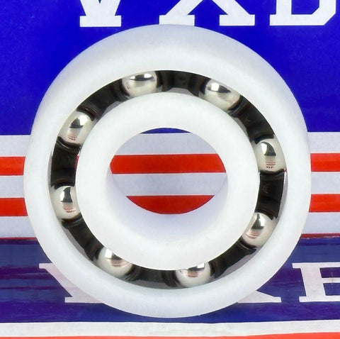 Plastic Bearing POM 16008 SS316 Stainless Steel Balls Food Grade 40x68x9mm - VXB Ball Bearings