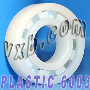 Acetal/POM Plastic Bearing 6003 - Glass Balls - 17x35x10mm