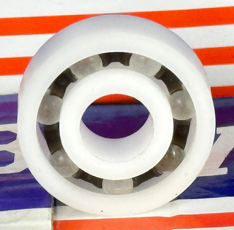 Acetal/POM Plastic Bearing 6201 - Glass Balls - 12x32x10mm