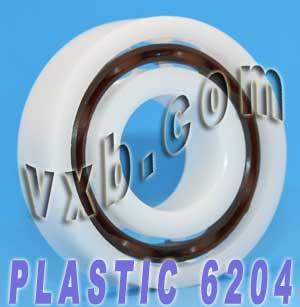 Acetal/POM Plastic Bearing 6204 - Glass Balls - 20x47x14mm