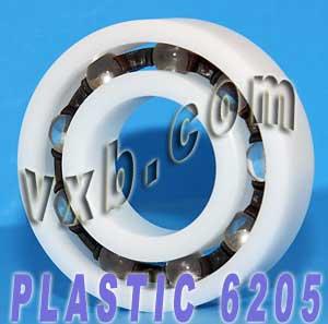 Acetal/POM Plastic Bearing 6205 - Glass Balls - 25x52x15mm