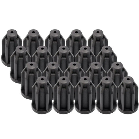 20 Pcs Caster Socket Sleeve Round Inserts For Standard Tubes And 1 Inch Caster Wheels, 7 16 Inch Inside Stem And 1 Inch Outside Diameter
