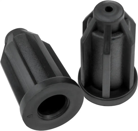 12 Pack Plastic Caster Socket Sleeves For Chair Wheels Round Inserts For One Inch Wheel Diameter And Seven Sixteenth Inch Inside Stem Durable Black Plastic Mounting Sockets With Easy Installation