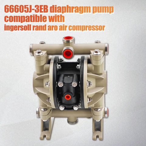 Raodelupe 66605J-3EB 1/2 Inch Plastic Diaphragm Pump front view compatible with Ingersoll Rand ARO Air Compressor 66605J3EB