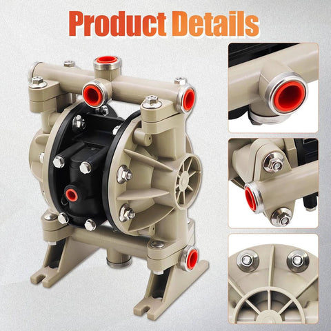Raodelupe 66605J-3EB 1/2 Inch Plastic Diaphragm Pump Compatible with Ingersoll Rand ARO Air Compressor 66605J3EB, product details