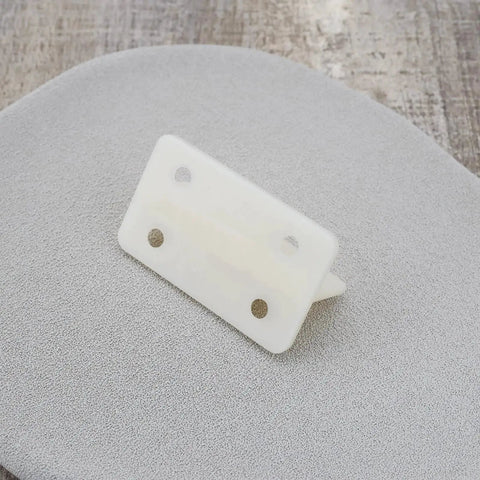10 Pcs Plastic Door Floor Guides For Wooden Sliding Doors Bottom Guide Milky White 44x26x17mm With 2.2mm Hole Diameter
