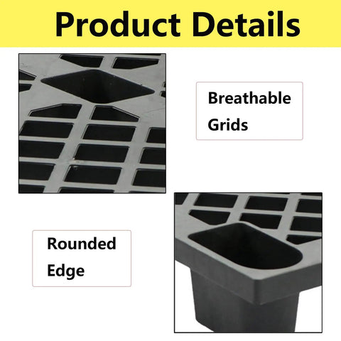 Heavy Duty Plastic Pallet Set For Basement Storage with breathable grids and rounded edges