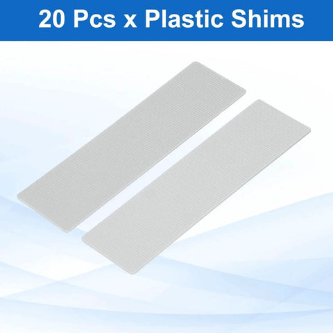 Twenty Pcs Plastic Flat Shims For Leveling One Millimeter One Thirty Second Inch Structural Tile Composite Shims Plastic Glazing Blocks