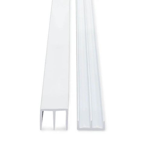 One Quarter Inch Plastic Sliding Door Track Kit White 4 Feet Long With Top Guide And Bottom Track For Glass Wood Aluminum Or Plastic Doors Perfect Fit For Quarter Inch Thick Panels This Versatile Track Supports Smooth Gliding Movement