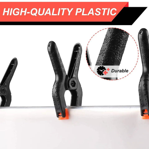 12 Pack 3.5 Inch Plastic Spring Clamps Heavy Duty Nylon Craft Clips For Backdrop Stands Woodworking And Photography Studios