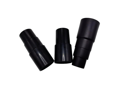 Enafu plastic vacuum connector set, three black hose adapters for standard vacuum hoses