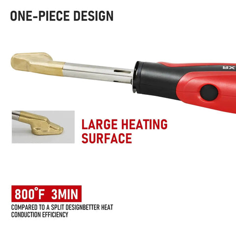 Two In One Plastic Welder Kit With Soldering Iron showing one-piece design and large heating surface