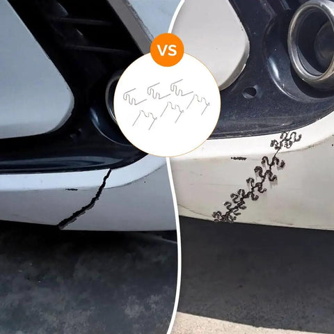 Plastic Welding Staples Kit With 1000 Pcs Wave Shape Staples In 0.8mm And 0.6mm Sizes, Includes 500 Of Each Size For Car Bumpers
