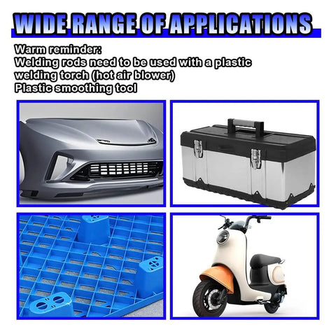 56 Piece Plastic Welding Rod Set For Car Bumpers And Everyday Plastic Fixes, compatible with various applications like bumpers.