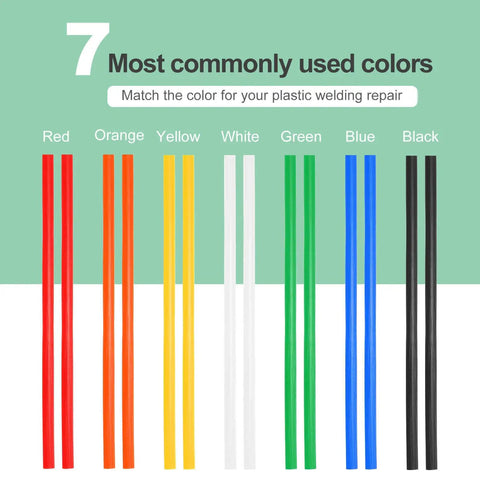 Orange HDPE Plastic Welding Rods And Flat Ribbon Strips 10 Pcs Heavy Duty 9.5mm By 250mm with color variety for repair