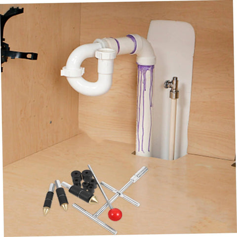 Emergency Water Stopper Kit And Leak Repair Tool Set for plumbing use on pipe leak with tools shown for easy DIY repair.