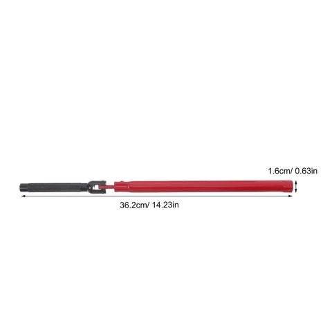 Adjustable Plumbing Wrench Set 8-13mm Ratcheting Spanners for Faucet Installation, compact side view, red handle, dimensions shown.
