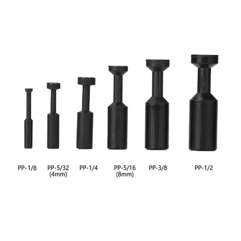 36 Piece Set Push To Connect Pneumatic Fittings Cap Style Blanking Plugs For One Eighth To One Half Inch Tubing Inner Diameter