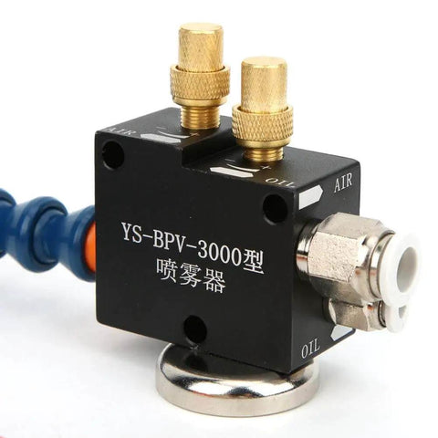 Universal Pneumatic Thin Mist Coolant Sprayer For CNC Engraving with brass nozzle and ergonomic design for milling tools