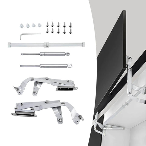 Cabinet Door Hinges, Folding Lift Up Top Vertical Swing Furniture Hinges, Stay Pneumatic Arm Kitchen Mechanism Hinges Durable Silent