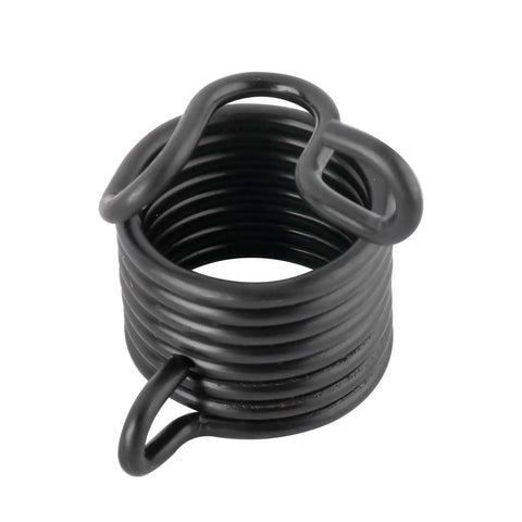 Close-up of a black spring from Air Hammer Bit Set Four Piece Including Three 0.401 Inch Shank Pneumatic Chisel Bits And One Spring