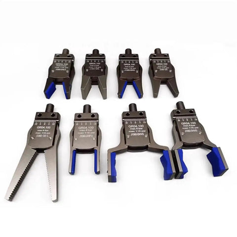 Set of Magnetic Gripper Fixtures for Pneumatic Systems in Red Wine Color, Durable Tools for Automated Workflows and 3D Printer Attachment