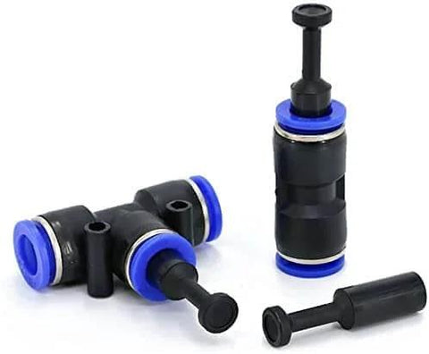 36 Piece Set Push To Connect Pneumatic Fittings Cap Style Blanking Plugs For One Eighth To One Half Inch Tubing Inner Diameter