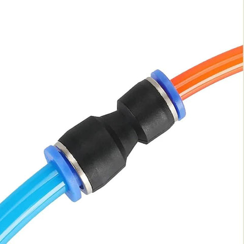 No Fuss Reducer Push To Connect Fitting Three Eighths To One Quarter Inch Tube OD for Pneumatic Quick Connectors in use