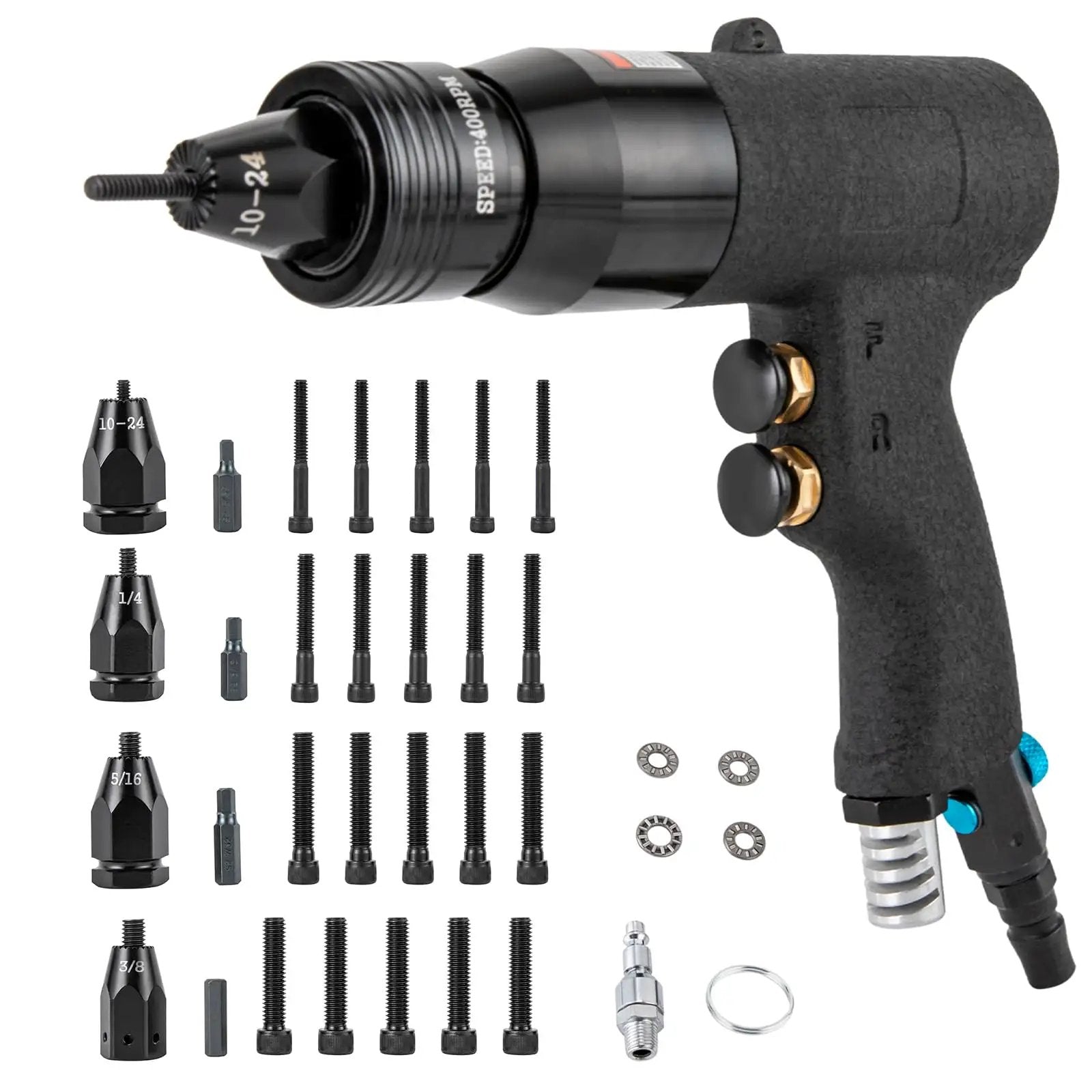 Industrial Grade Pneumatic Rivet Nut Gun Kit With Head...