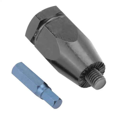 Pneumatic Rivet Nut Head Set For Air Riveters M5 M6 M8 M10, Four Size Kit With Hex Straight Shank, black and blue components