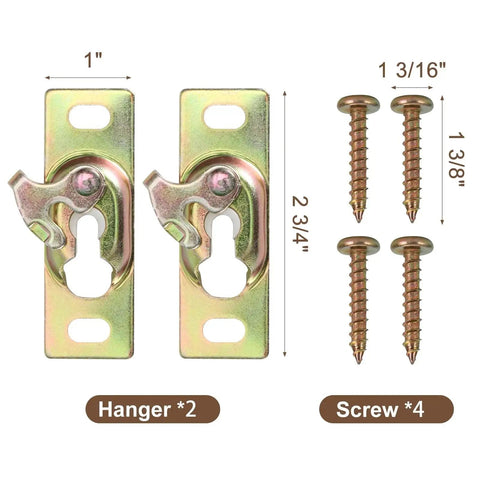 Pocket Door Rollers Connection Plate Set For Sliding Doors And RV Pocket Doors, zinc plated hanger plates and screws