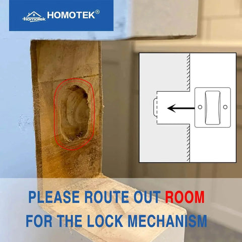 Installation guide for Privacy Sliding Door Lock With Pull For Pocket Doors 1-3/8 Inch Thick Black Reversible