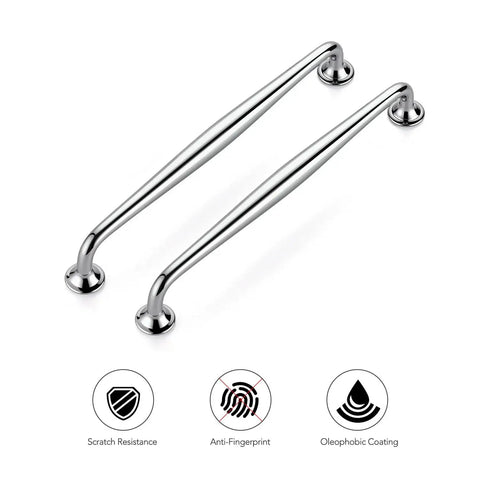 Set Of 5 Polished Chrome 7.5 Inch Cabinet Handles Solid Zinc Alloy Drawer Pulls For Kitchen Cabinets And Cupboards with features