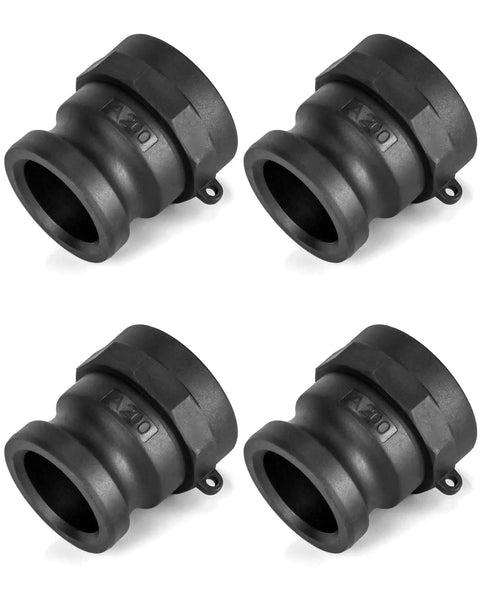 Poly Cam Latch Fittings 4 Pack Type A Standard Couplings Plastic Quick Disconnect Adapters 2 Inch Male To 2 Inch Female Thread