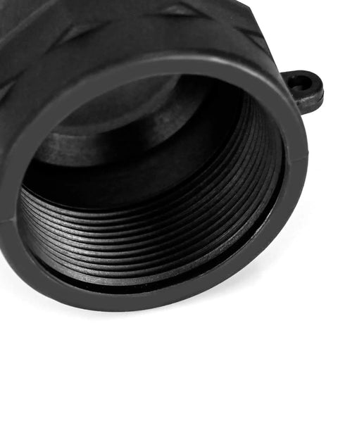 Close-up view of Poly Cam Latch Fittings 4 Pack Type A Standard Couplings Plastic Quick Disconnect Adapters 2 Inch Male To 2 Inch Female Thread Durable Polypropylene Construction Suitable For Fluid Transfer Industrial And Agricultural Use