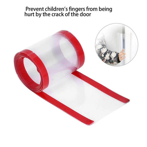 47.2 Inch Roll Door Pinch Guard Safety Stopper For Finger Pinch Prevention, Anti Slam Protector for home use, shown unrolled