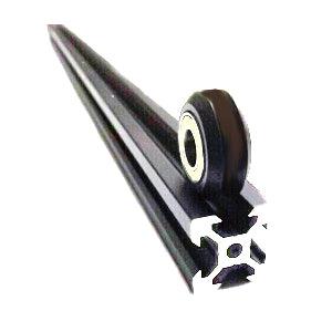 POM 5x24x10mm Polyurethane Rubber Pulley Guide Rail Roller Bearing - VXB Ball Bearings