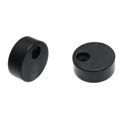 Anti Jump Pad Set For Sliding Barn Door Hardware, POM Material, Durable Under Track Safety Pads, 9mm Thick By 22mm Diameter, Two Pads
