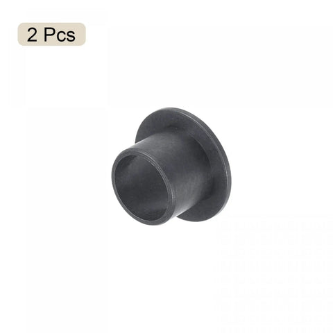 Flanged Sleeve Bearings 10mm Bore 12mm OD 10mm Length POM Oilless Bushings Black 2 Pieces Self Lubricating Plain Bearings With Flange Diameter 18mm And Flange Thickness 1mm