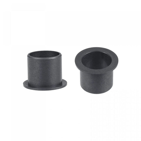 Flanged Sleeve Bearing Set 20mm Bore 23mm Outer Diameter 21mm Length With 30mm Flange 1.5mm Flange Thickness POM Black 2 Pieces