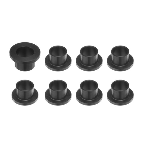 Flanged Sleeve Bearings 8 Pack Plastic Bushings POM Black 10mm Bore 12mm OD 10mm Length Low Friction For Smooth Operation