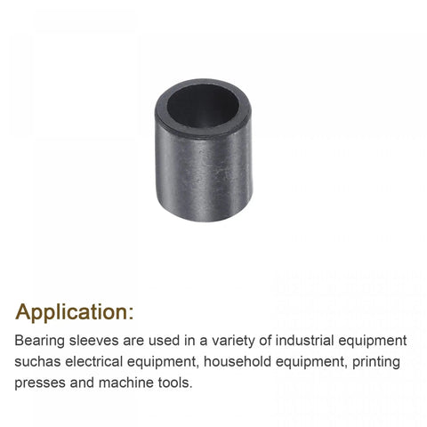 Self Lubricating POM Sleeve Bearings 5mm Bore 7mm OD 8mm Length Wrapped Oilless Bushings Black Set Of 4